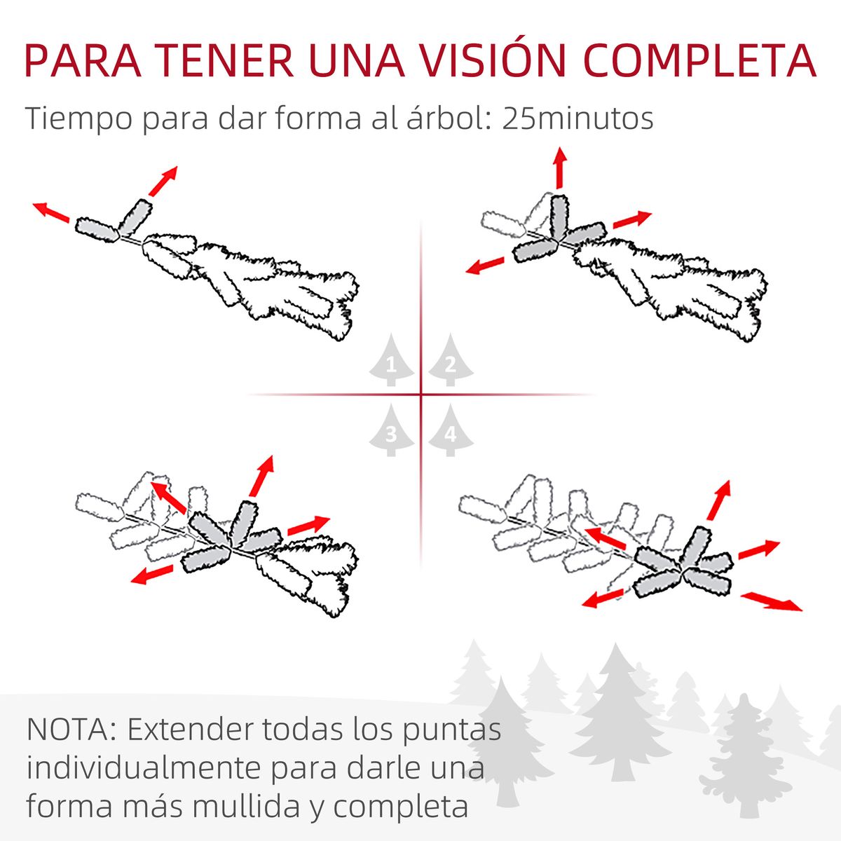 Árbol de Navidad Homcom 528 ramas verde Ø80x180 cm