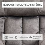 Sillón levanta personas Remo Homcom reclinable y reposapiés gris 100x83x91 cm
