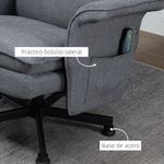 Sillón de masaje Yelo Homcom con reposapiés 8 zonas gris 99x78x93 cm