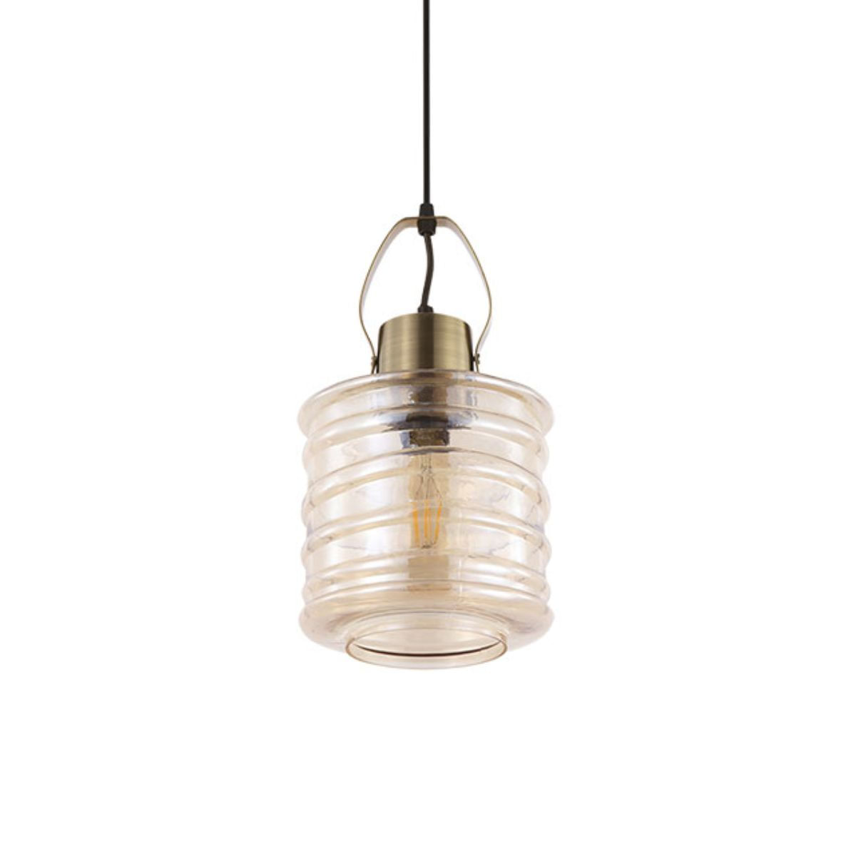 Lampara-de-techo-Zulaia-Lumit-60W-altura-regulable-bronce-Ø20-cm-detalle