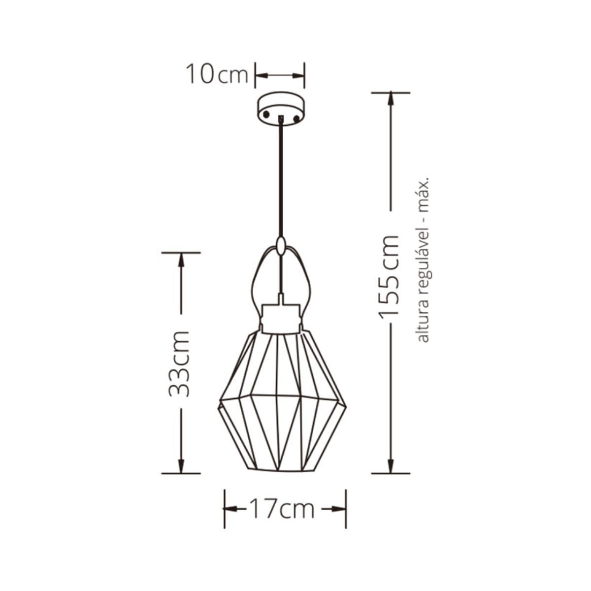 Lampara-de-techo-Ziva-Lumit-60W-altura-regulable-bronce-Ø18-cm-medidas