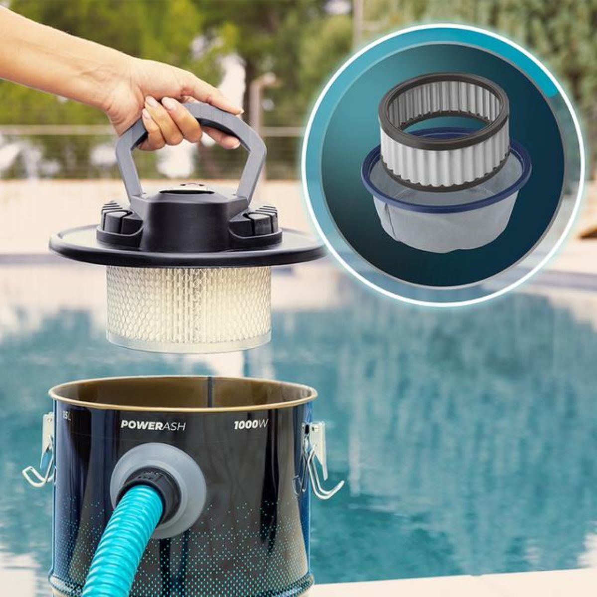Aspirador de cenizas Cecotec Conga Ash 3000 Home 1000W 15L 15kPa acero inox