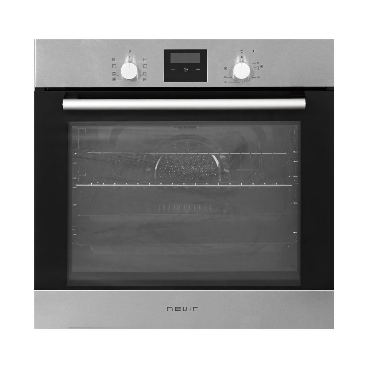 Horno eléctrico Nevir NVR-HED8-60L 2400W 60L A inox 59,5 cm frontal