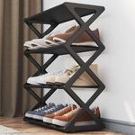 Zapatero 4 niveles Deli 8 pares negro 49,5x12x18,5 cm animada