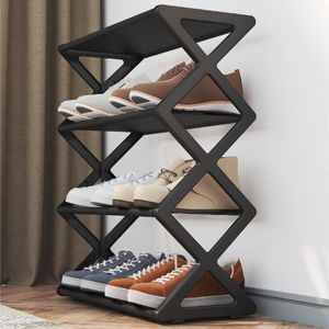 Zapatero 4 niveles Deli 8 pares negro 49,5x12x18,5 cm