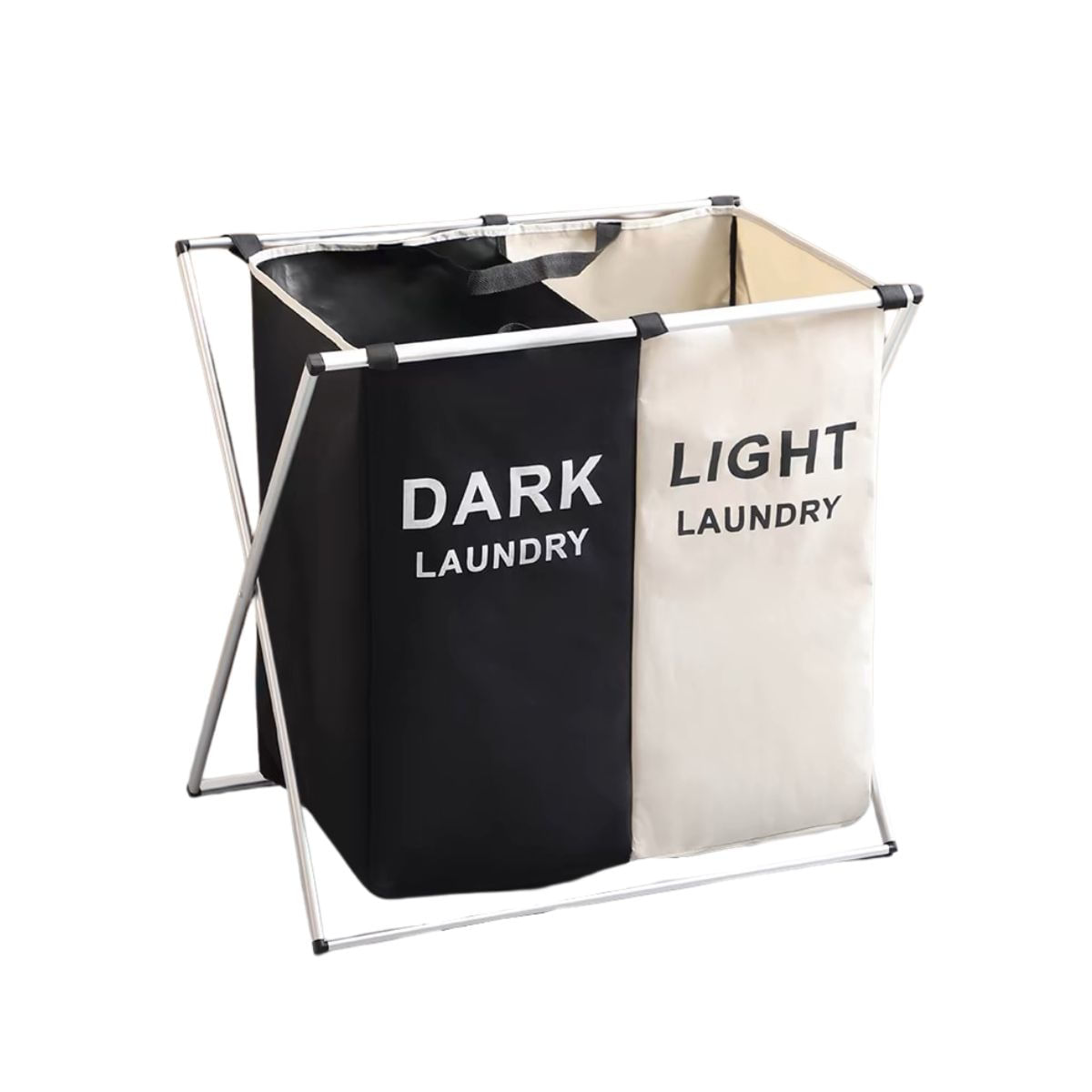 Cesto de ropa sucia WS-900-154 plegable blanco/negro 58x60x41 cm fondo blanco