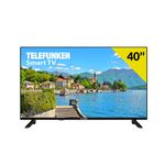 Televisor Smart TV Telefunken 40DTF424 Full HD 40’’ G negro fondo blanco