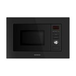 Microondas integrable Infiniton IMW-20BTN 800W 20L con grill negro fondo blanco