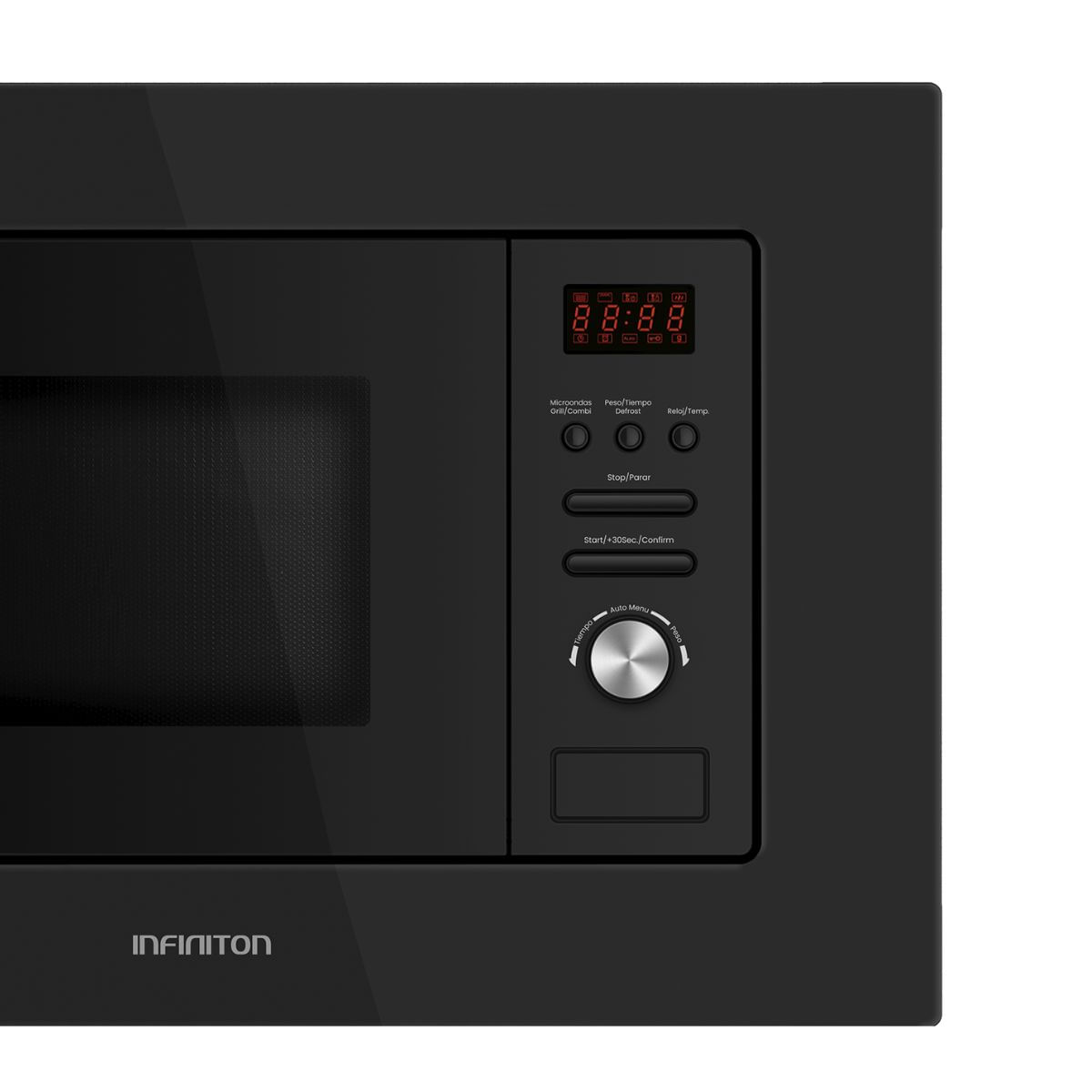 Microondas integrable Infiniton IMW-20BTN 800W 20L con grill negro control