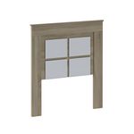 Cabecero Chellen con patas cambria/blanco 119,3x110x3,8 cm fondo blanco