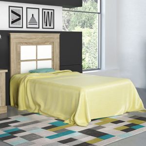 Cabecero Chellen con patas cambria/blanco 119,3x110x3,8 cm