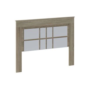 Cabecero Chellen con patas matrimonio cambria/blanco 119,3x160x3,8 cm