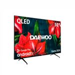 Televisor Smart TV Daewoo D50DM55UQPMS 50’’ 4K UHD QLED Android 11 E negro lateral
