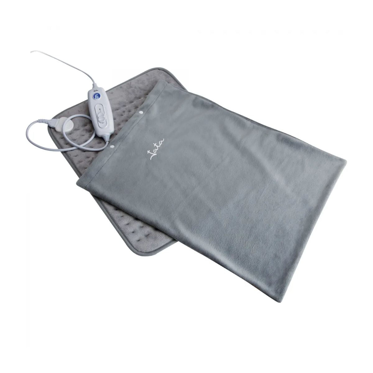 Almohadilla eléctrica Jata CT10 100W 6 niveles con mando regulador gris 40x30 cm fondo blanco