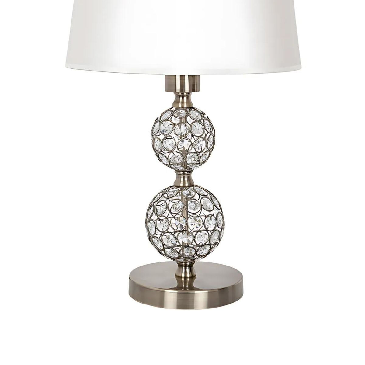 Lámpara de sobremesa Kegan Lumit 60W cuero/blanco Ø30x48 cm detalle