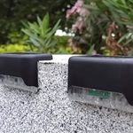 Pack de 4 luces solares para exterior recargables negro animada