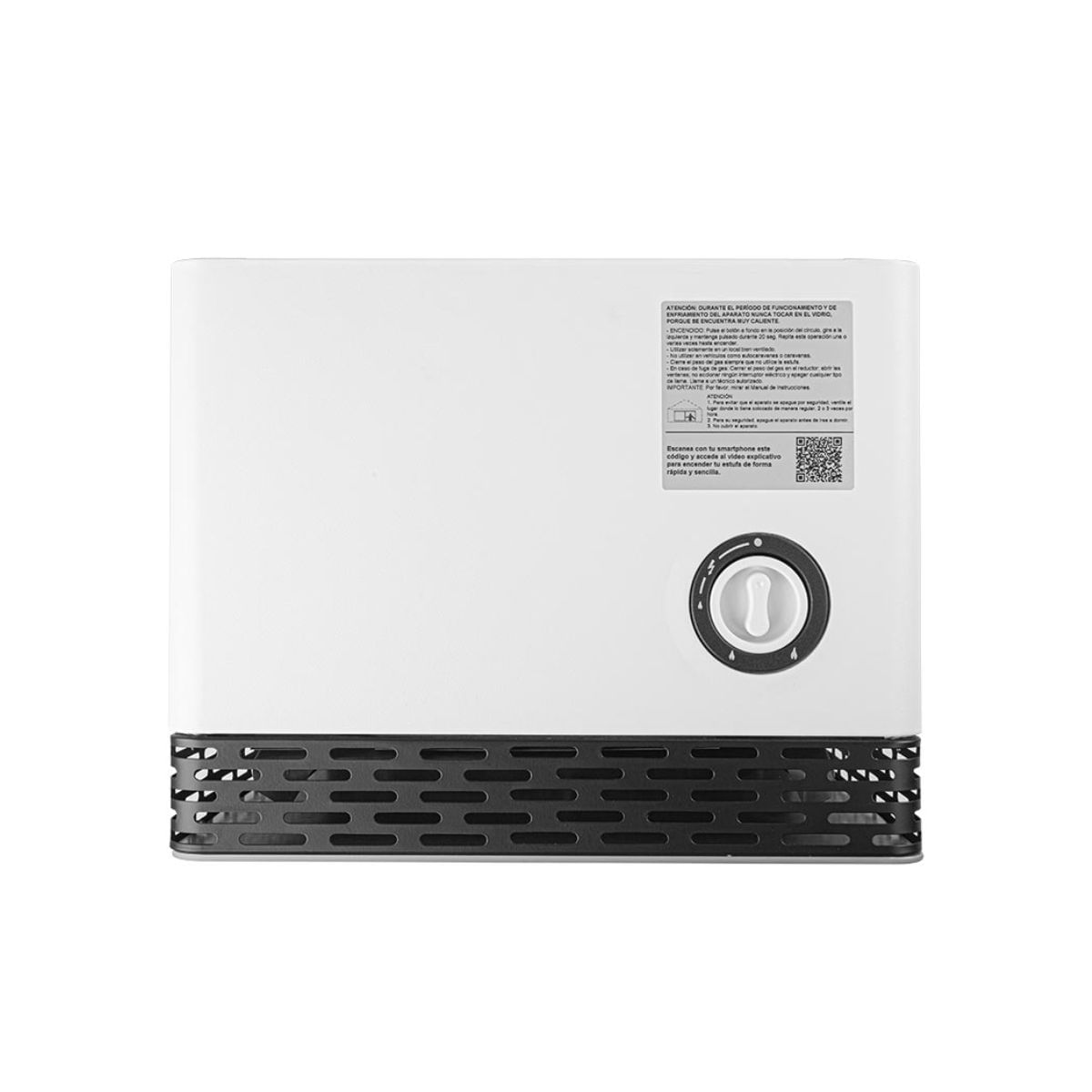 Estufa de gas Orbegozo HBF 120 3800W A blanco 70x40x35 cm controles