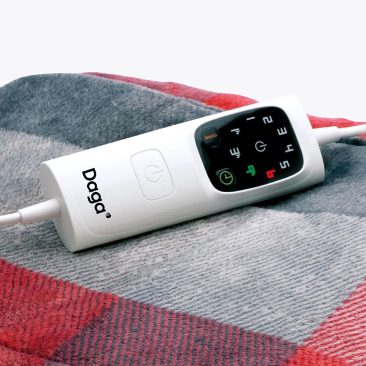 Manta eléctrica Daga Relax Suave Plus con bolsillos rojo 150x110 cm control por mando