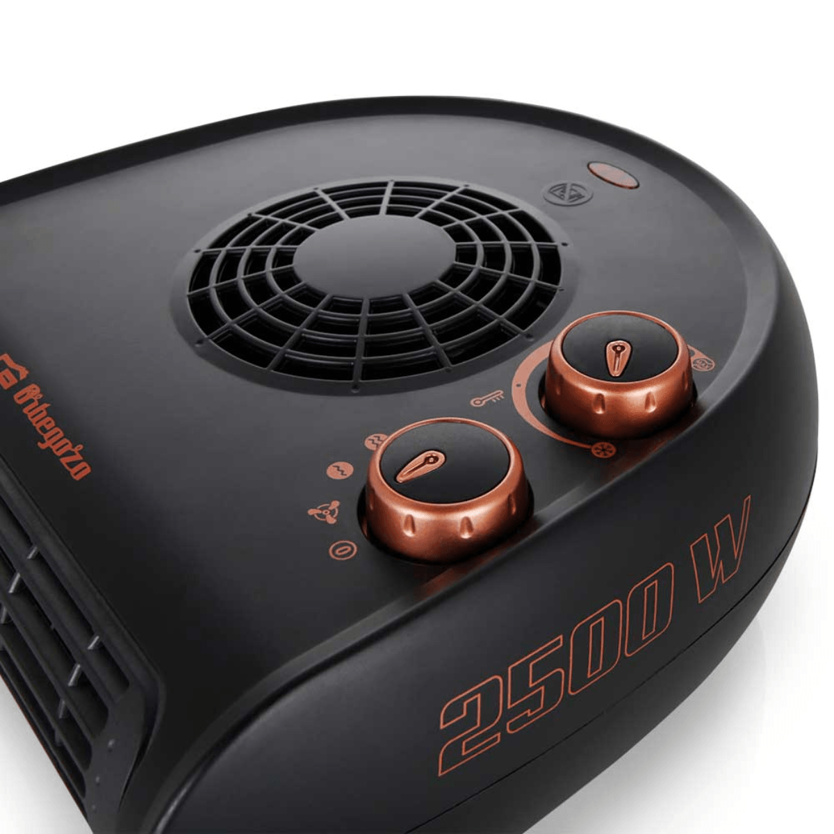 Calefactor de suelo Orbegozo FH5035 2500W 3 posiciones negro 13,5x26,5x27 cm control