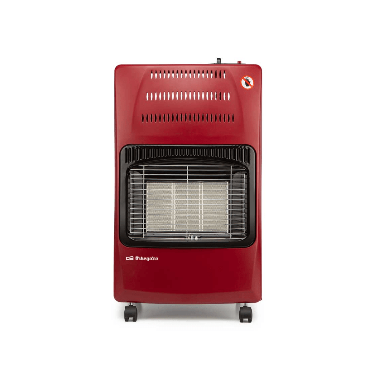 Estufa de gas Orbegozo HCE62 4200W plegable 3 potencias A rojo frontal