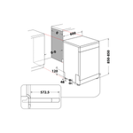 Lavavajillas Whirlpool WFC3C34 14 servicios D blanco 60 cm medidas