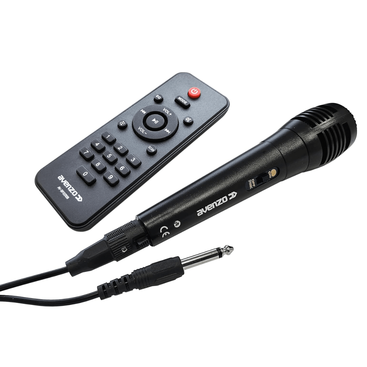 Altavoz portátil Avenzo AV-SP3210B 80W micrófono Bluetooth 5.1 negro 39,3cm  micrófono
