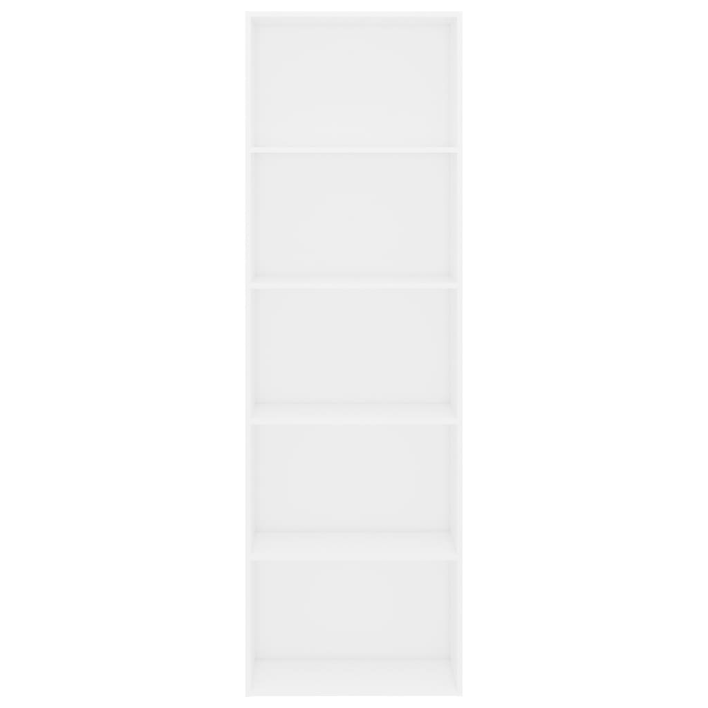 Estantería Bali 5 compartimentos blanco 189x60x30 cm