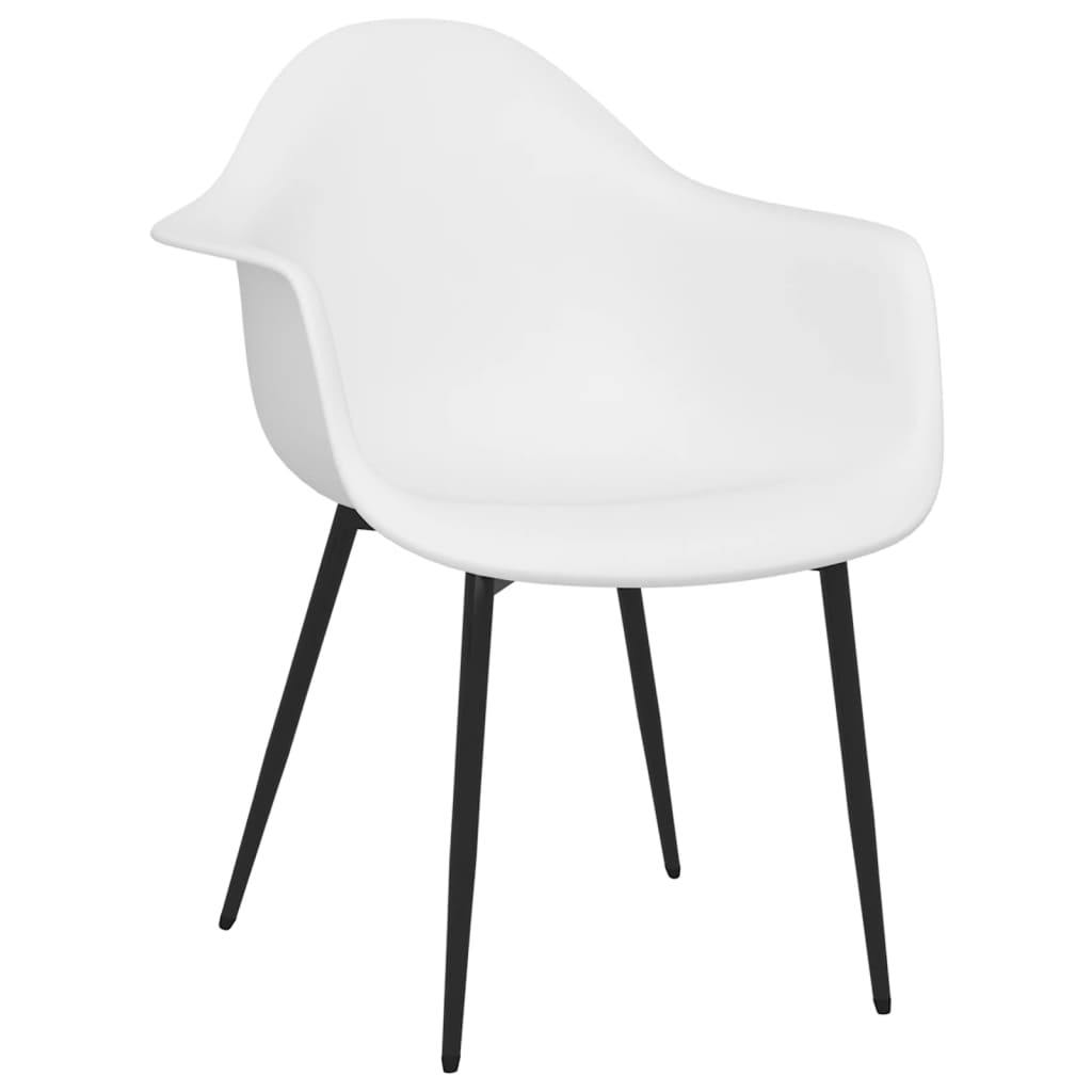 Pack de 4 sillas Sam con reposabrazos blanco 84x64x59 cm