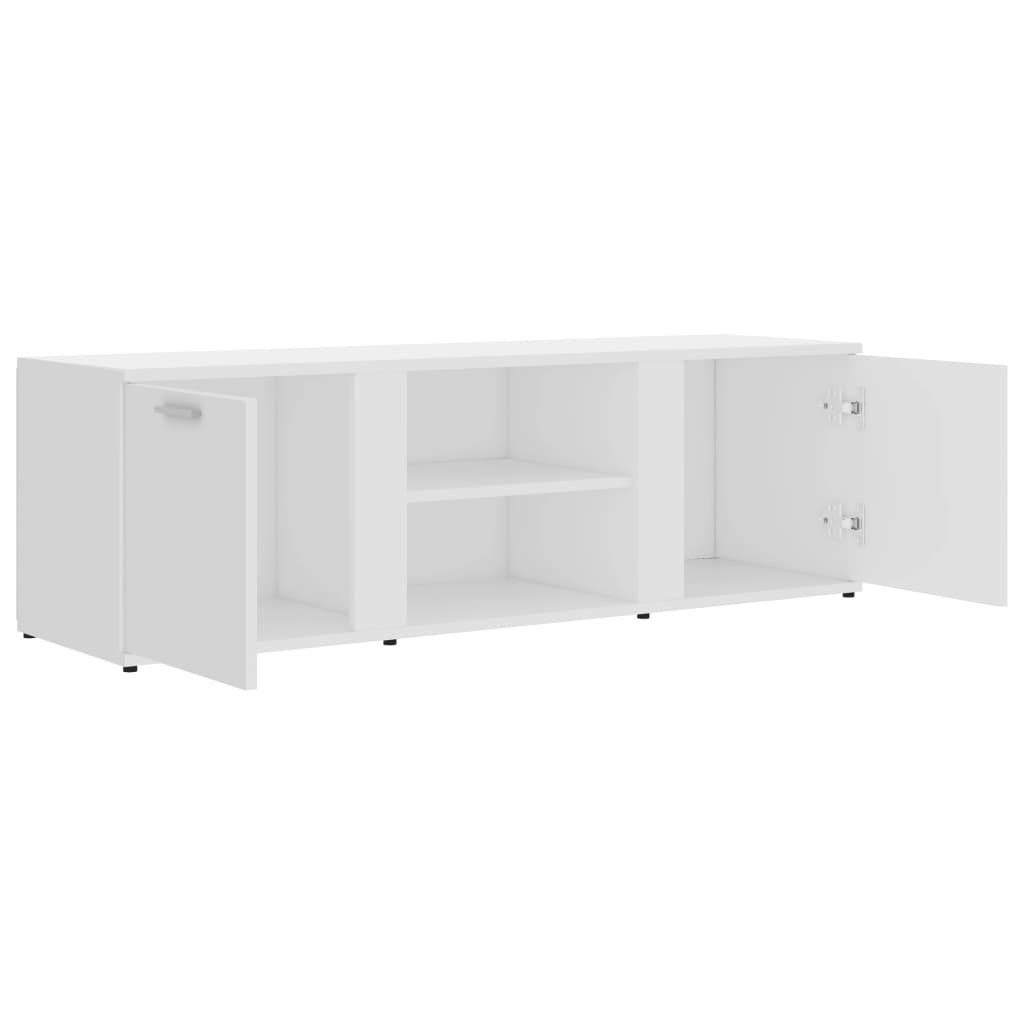 Mueble de TV Lima 2 puertas + 2 compartimentos blanco 37x120x34 cm