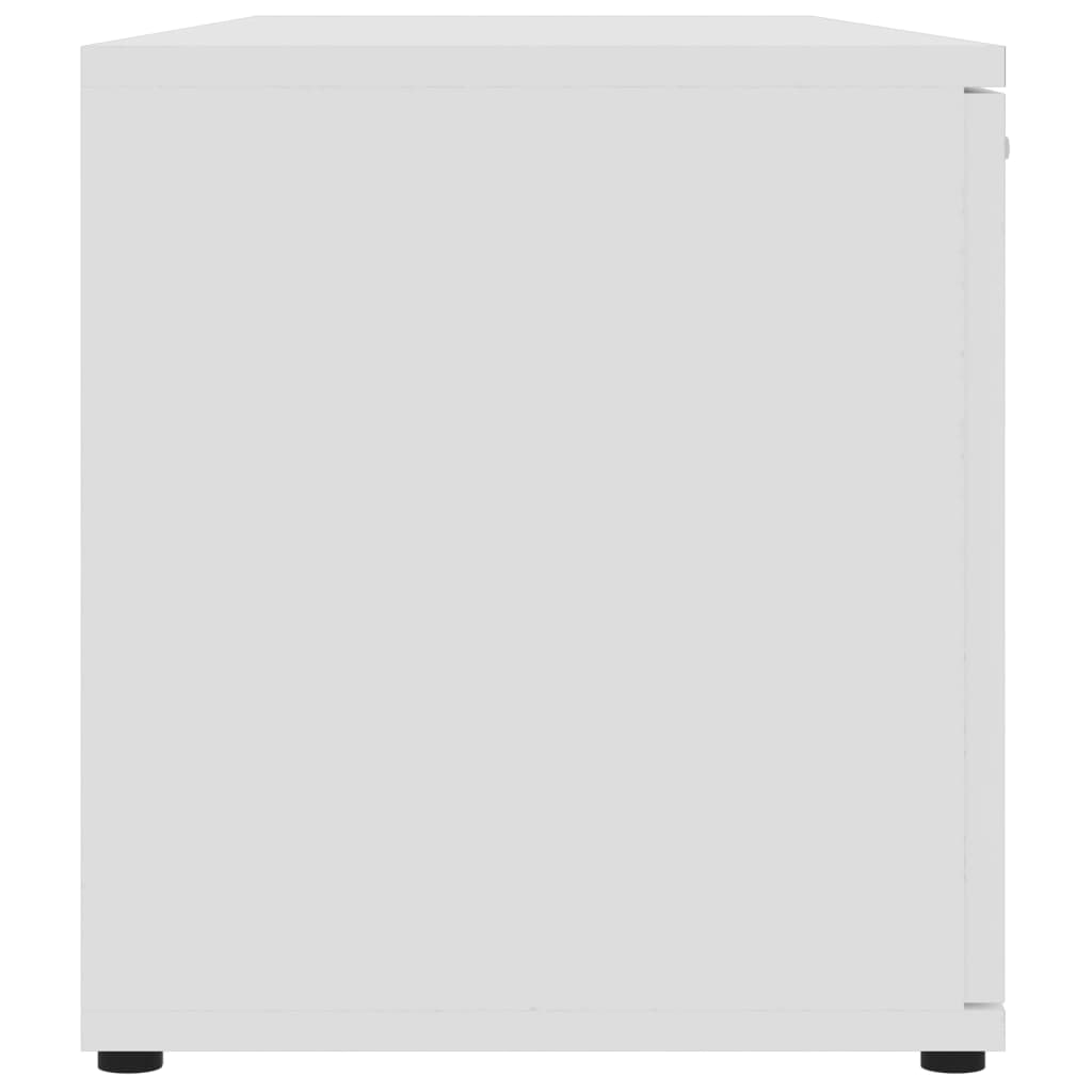 Mueble de TV Lima 2 puertas + 2 compartimentos blanco 37x120x34 cm
