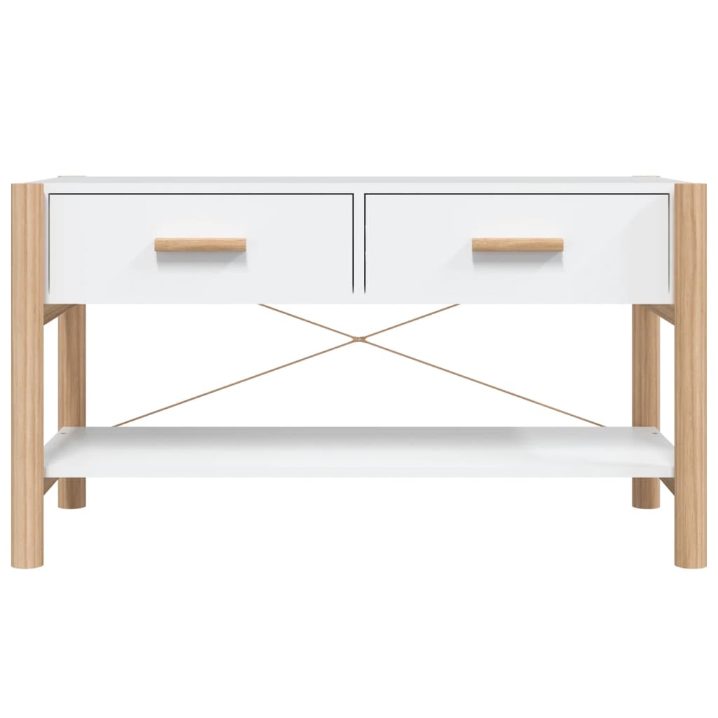 Mueble para TV Mila 2 cajones + estante inferior blanco 45x82x38 cm