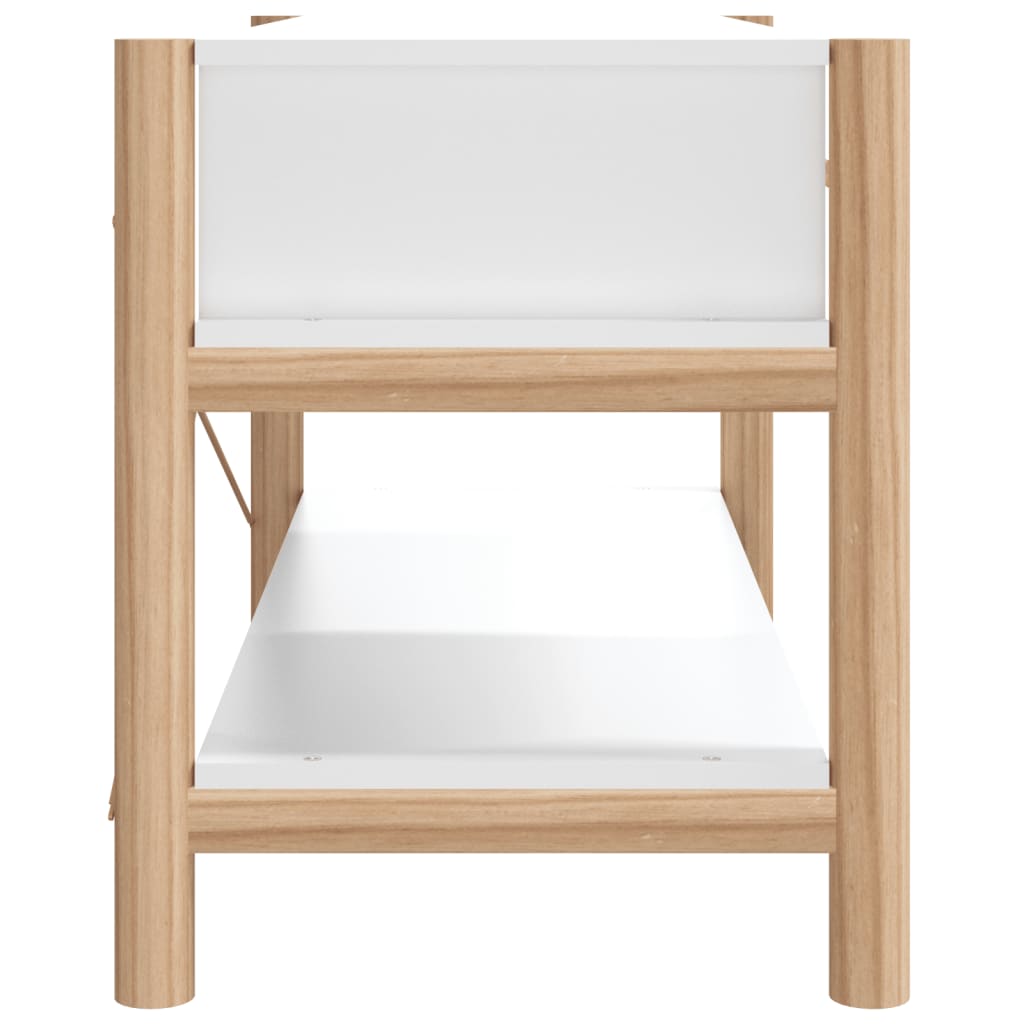 Mueble para TV Mila 2 cajones + estante inferior blanco 45x82x38 cm perfil