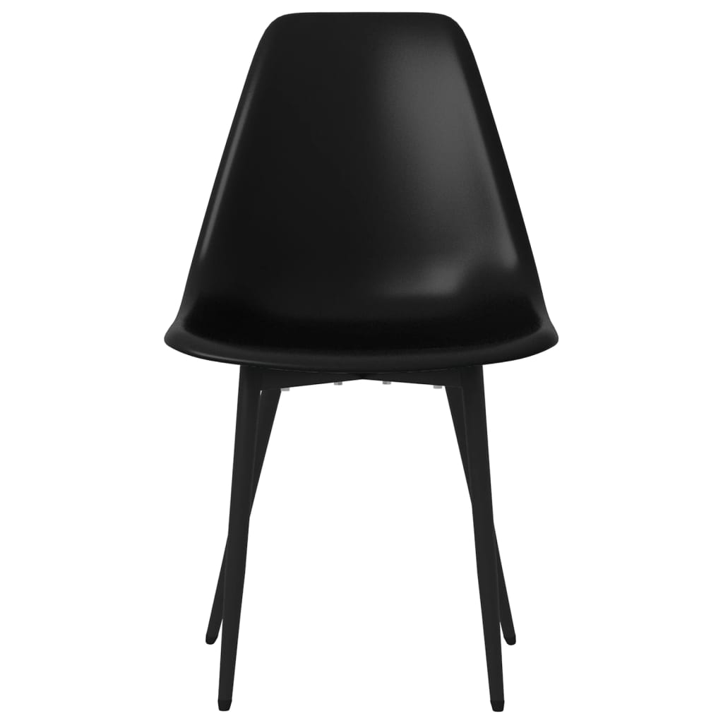 Pack de 2 sillas de comedor Marck patas de metal negro 84x46x52 cm