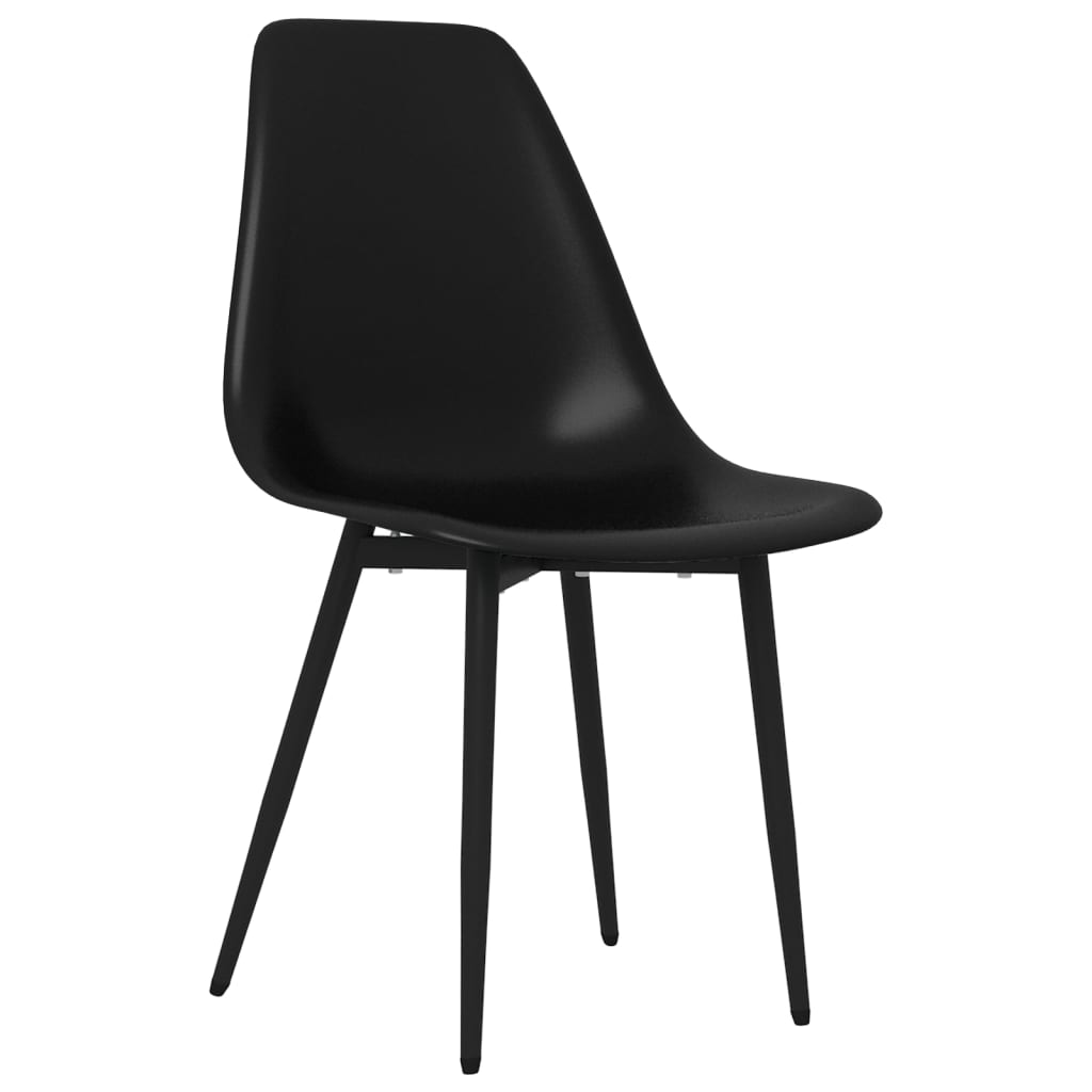 Pack de 4 sillas Marck patas de metal negro 84x46x52 cm