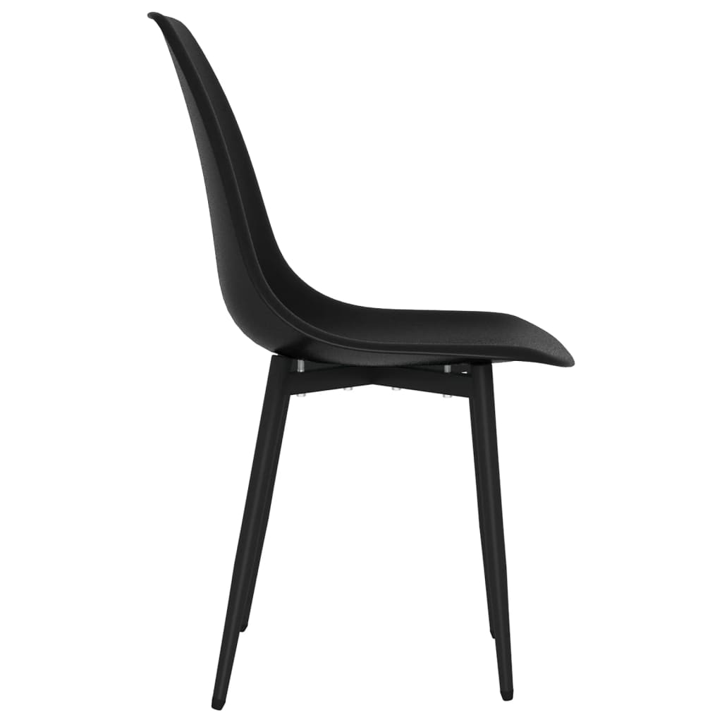 Pack de 4 sillas Marck patas de metal negro 84x46x52 cm