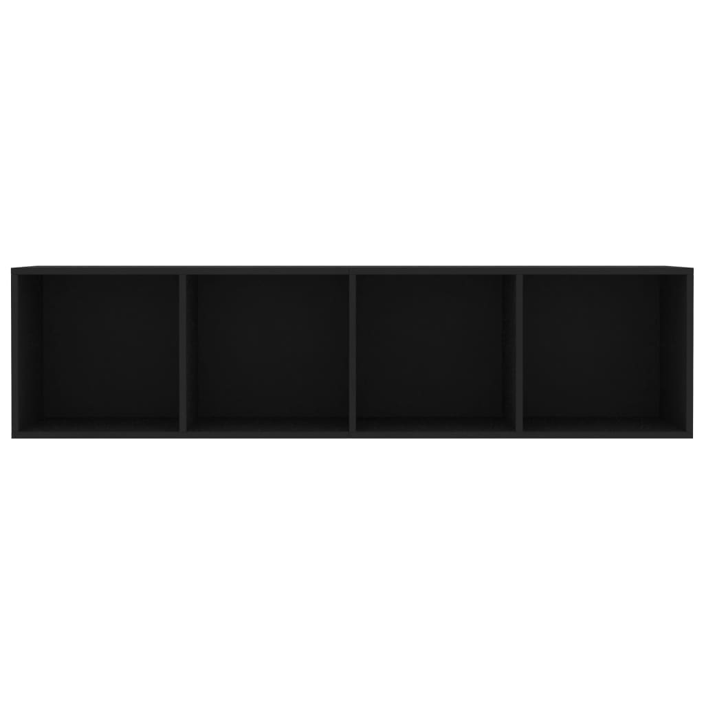 Estantería multifunción Mare 4 compartimentos negro 143x30x36 cm