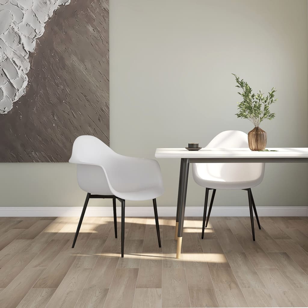 Pack de 2 sillas Sam con reposabrazos blanco 84x64x59 cm animada