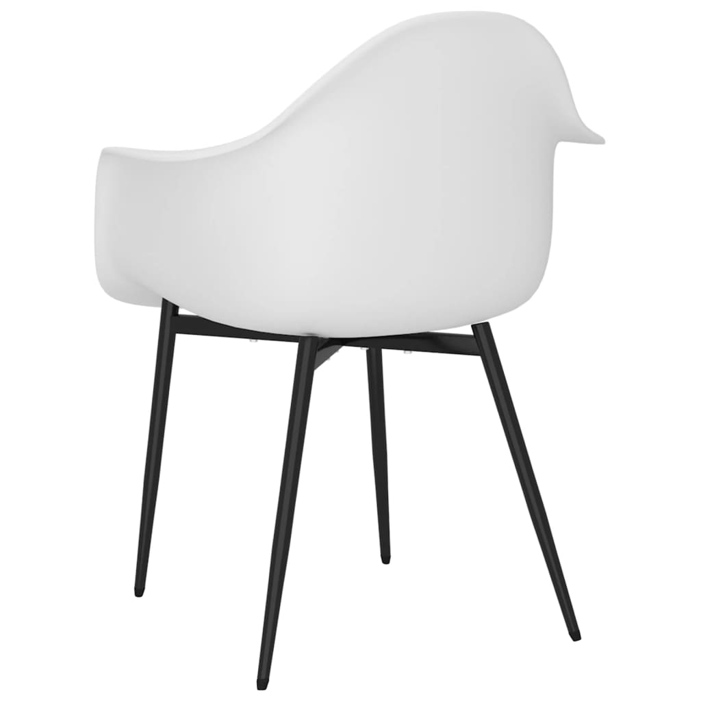 Pack de 2 sillas Sam con reposabrazos blanco 84x64x59 cm