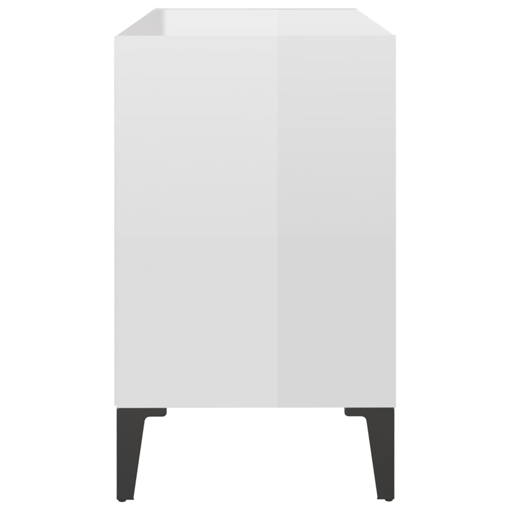 Mueble de TV Martha 4 compartimentos blanco brillo 50x69,5x30 cm