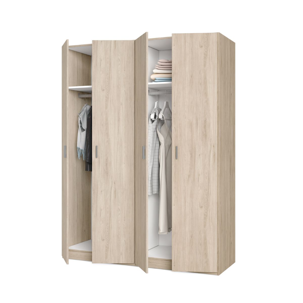 Armario-River-4-puertas-blanco-mate-1504x1975x526-cm-ropa