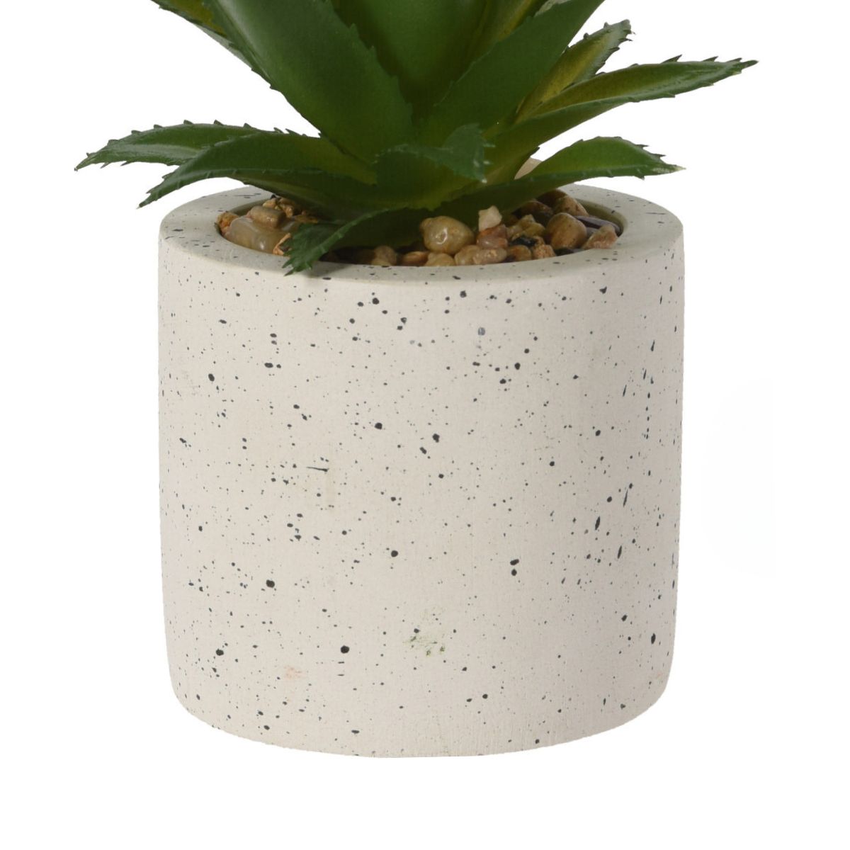 Maceta con planta artificial terrazo blanco Ø12x16 cm detalle