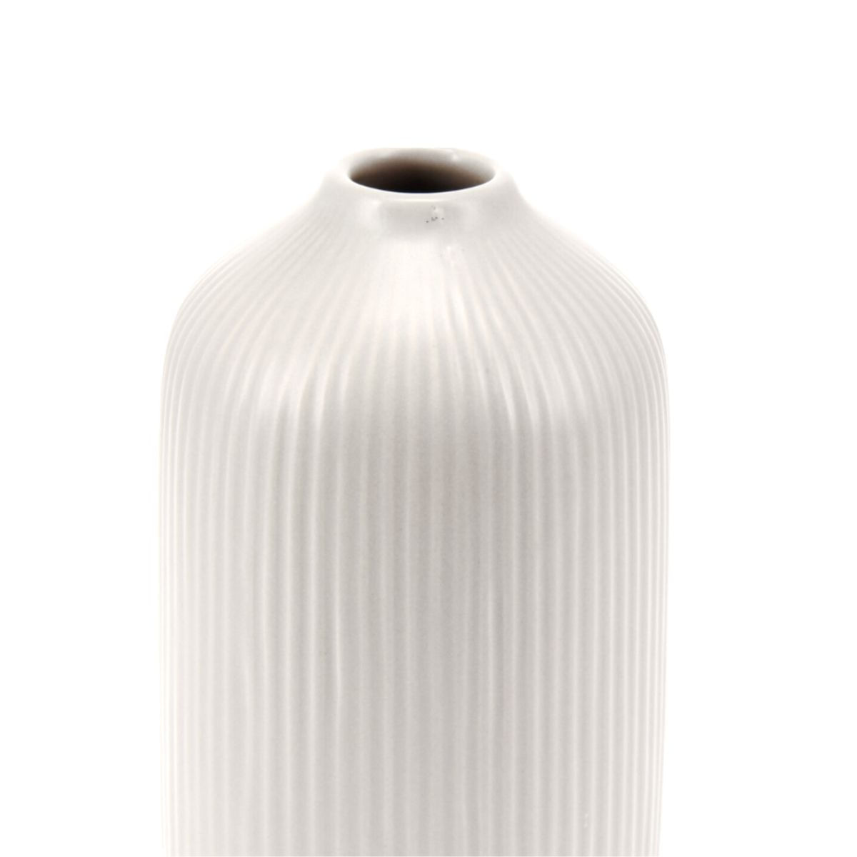 Jarrón vinage de dolomita blanco Ø10,5 cm detalle