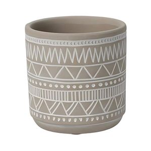 Macetero tribal de cerámica Ø9,2x9,5 cm