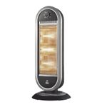Estufa halógena FM H-30 1200W oscilante negro/gris