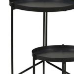 Set de 2 mesas auxiliares negro Ø36/Ø31 detalle