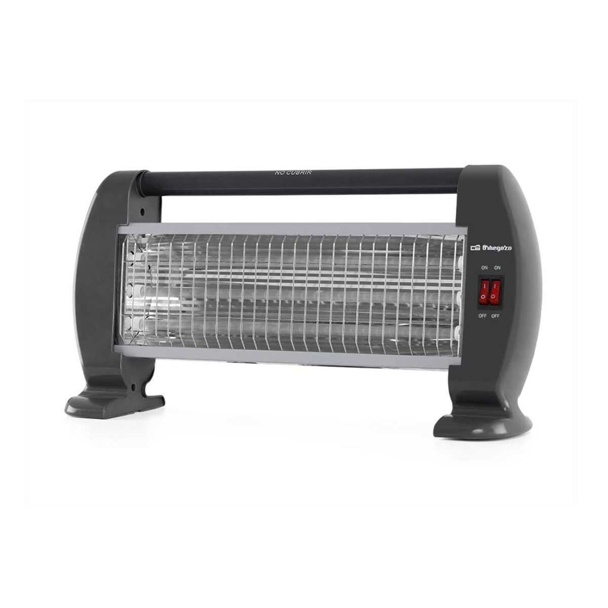 Estufa de cuarzo Orbegozo BP0206 1200W negro/gris