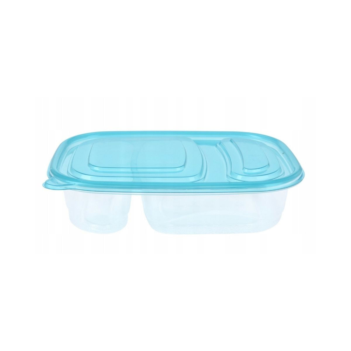 Caja de almacenamiento 50 tuppers con tapa azul caja