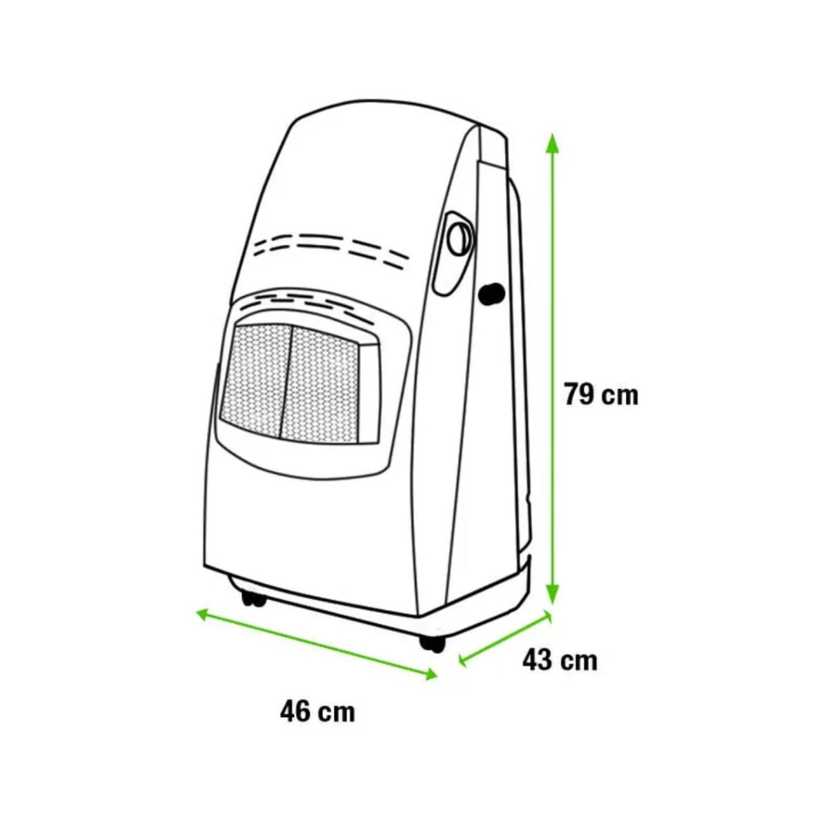 Estufa de gas DeLonghi VBF2TM 4200W llama azul A gris