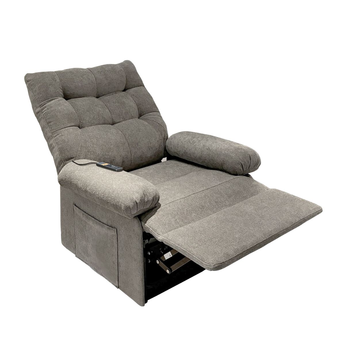 Sillón relax Major elevable con mando de control gris 102x68x73 cm reclinable