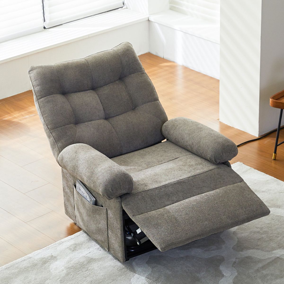 Sillón relax Major elevable con mando de control gris 102x68x73 cm animada dos